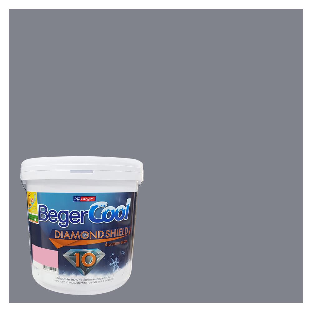 สีน้ำทาภายนอก ชนิดกึ่งเงา BEGERCOOL DIAMONDSHIELD 10 134-3 สี CASTLE ROCK 9 ลิตร