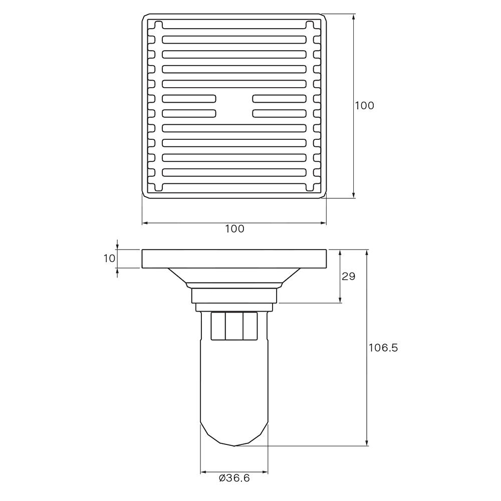 ตะแกรงกันกลิ่น WS FD-4399 4 นิ้ว
