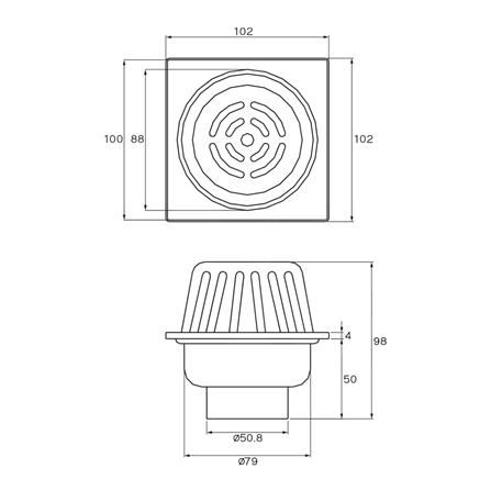 ตะแกรงระบายน้ำ WS RD-4320 4 นิ้ว_1