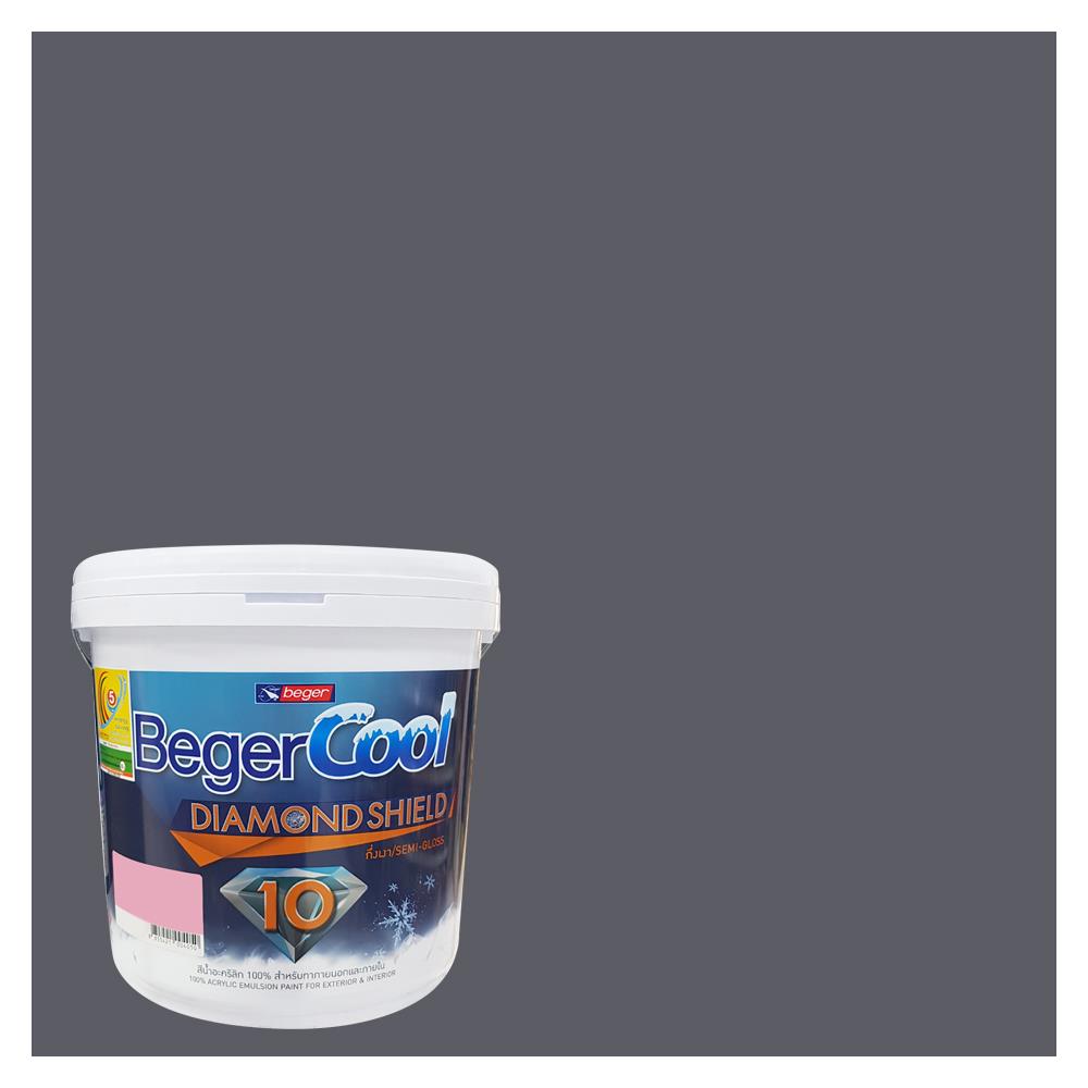สีน้ำทาภายนอก ชนิดกึ่งเงา BEGERCOOL DIAMONDSHIELD 10 134-5 สี MASON GRAY 9 ลิตร