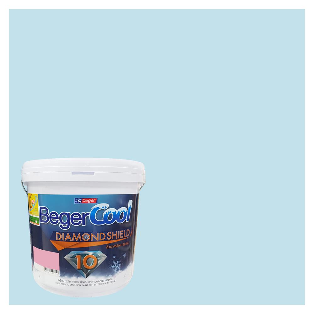 สีน้ำทาภายนอก BEGERCOOL DIAMONDSHIELD 10 #034-2 สี BOUNTIFUL BAY กึ่งเงา 9 ลิตร