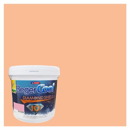 สีน้ำทาภายนอก ชนิดกึ่งเงา BEGERCOOL DIAMONDSHIELD 10 103-4 สี ORANGE FRAPPE 9 ลิตร_0