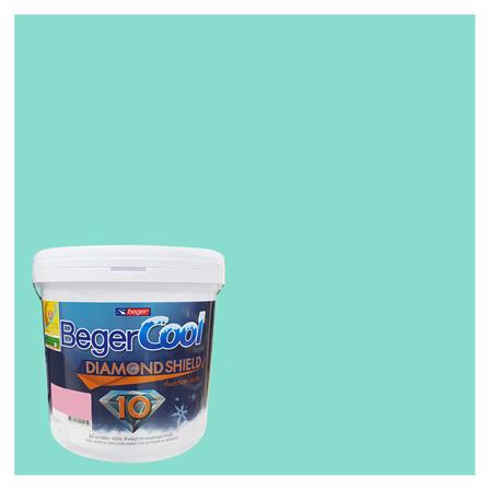สีน้ำทาภายนอก ชนิดกึ่งเงา BEGERCOOL DIAMONDSHIELD 10 048-4 สี CRYSTALYN 9 ลิตร_0