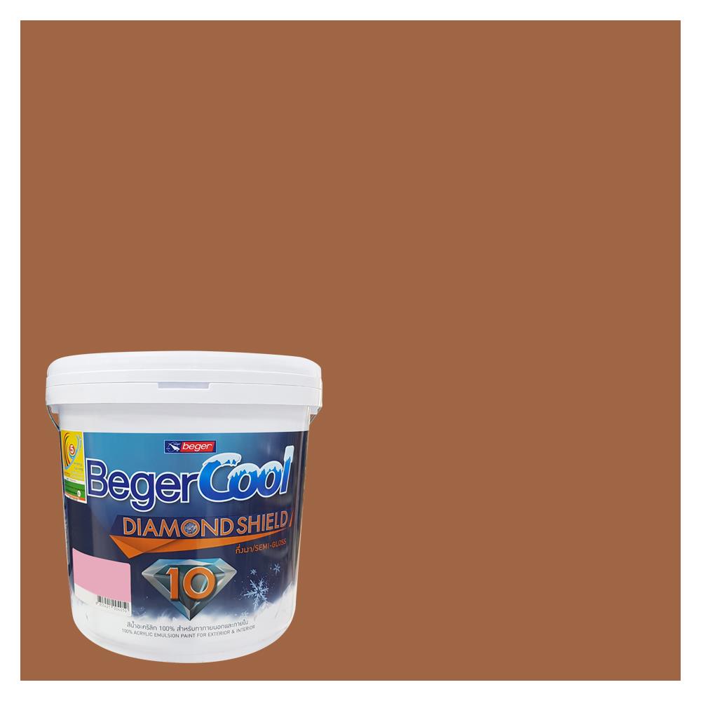 สีน้ำทาภายนอก BEGERCOOL DIAMONDSHIELD 10 #177-6 สี TERRACOTTA TEASE กึ่งเงา 9 ลิตร
