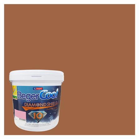 สีน้ำทาภายนอก BEGERCOOL DIAMONDSHIELD 10 #177-6 สี TERRACOTTA TEASE กึ่งเงา 9 ลิตร_0