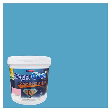 สีน้ำทาภายนอก ชนิดกึ่งเงา BEGER COOL DIAMONDSHIELD 10 034-5 สี OCEAN ALLEGRA 9 ลิตร_0