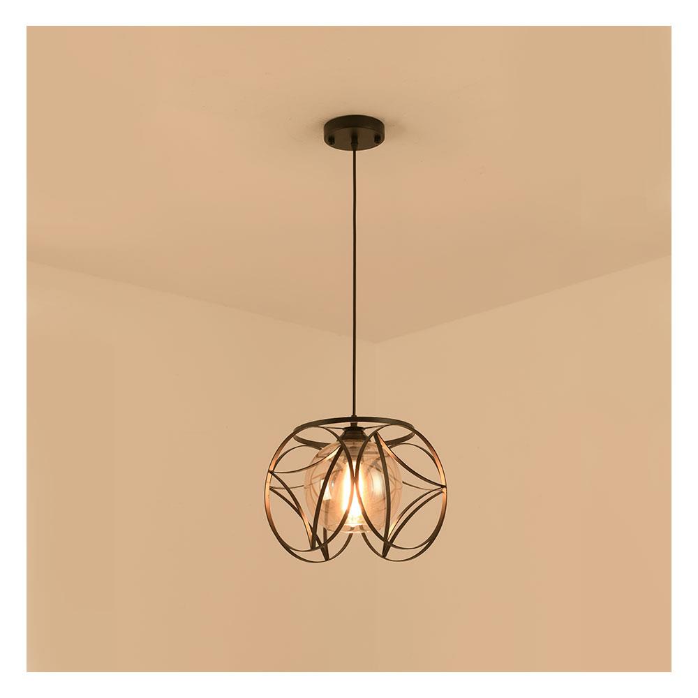 ไฟช่อ CST 6858-1 สีดำ/ชา 1 หัว