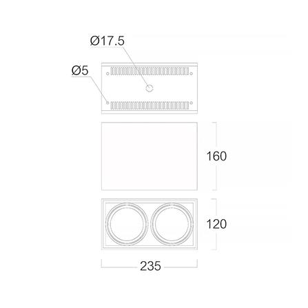 ดาวน์ไลท์ LUMAX 03-00273 9 นิ้ว สีขาว เหลี่ยม_3