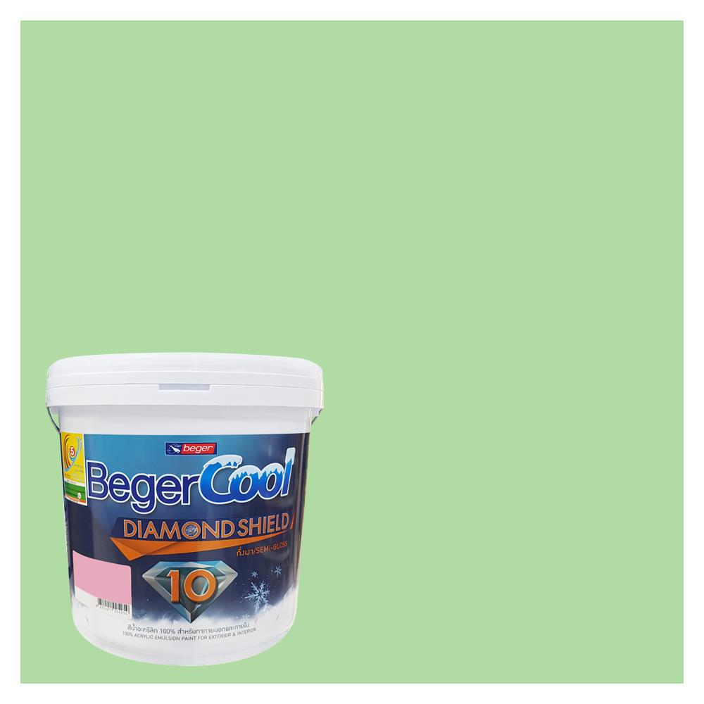 สีน้ำทาภายนอก BEGER COOL DIAMONDSHIELD 10 สี GARDEN ESCAPE #063-4 กึ่งเงา 9 ลิตร