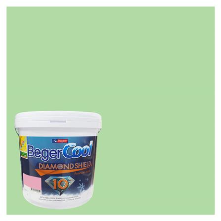 สีน้ำทาภายนอก BEGER COOL DIAMONDSHIELD 10 สี GARDEN ESCAPE #063-4 กึ่งเงา 9 ลิตร_0
