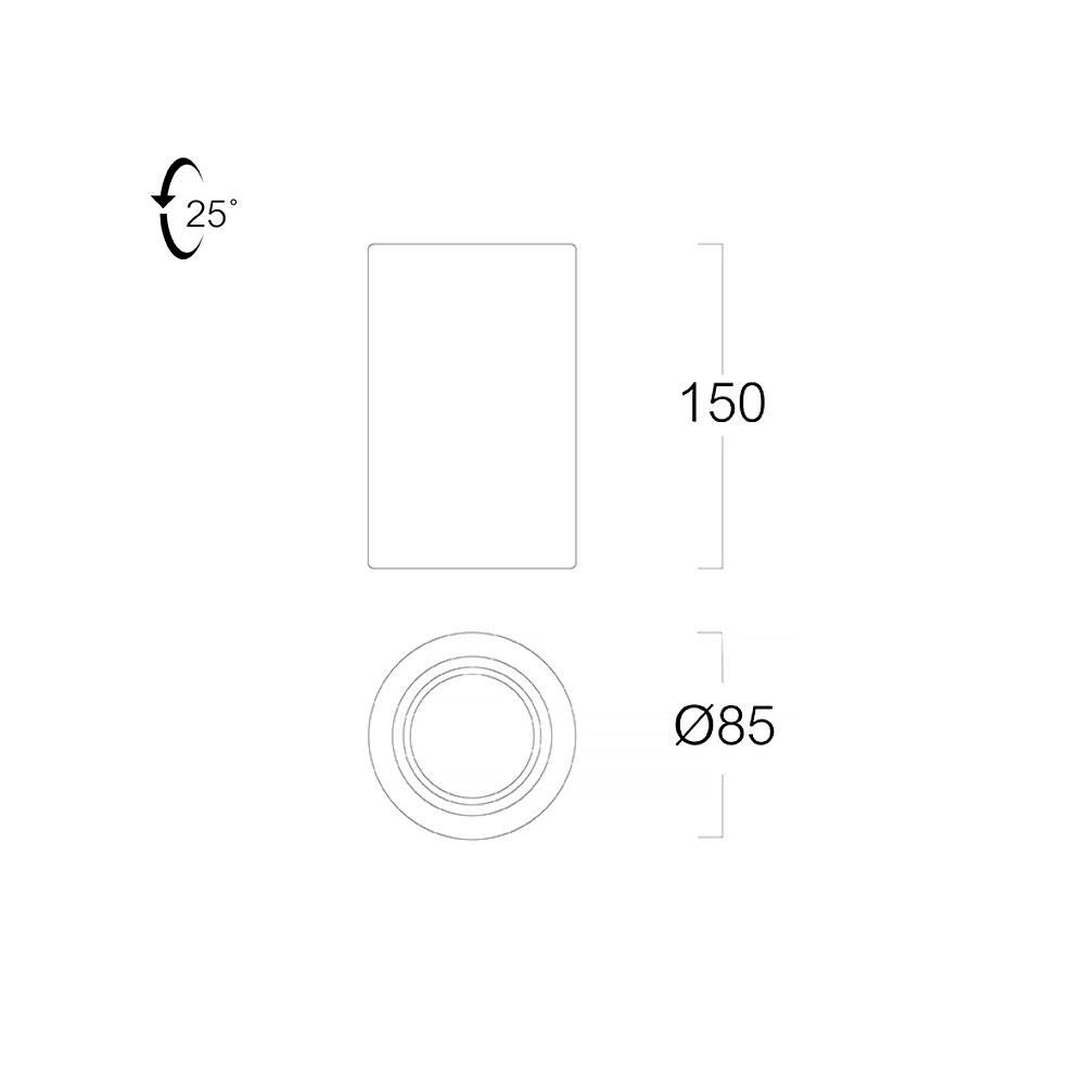 ดาวน์ไลท์ L&E 24-04458 3.3 นิ้ว สีขาว กลม