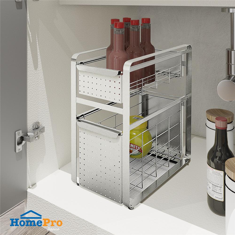 ชั้นวางของใต้ซิงค์สเตนเลส 2 ชั้น KECH PANEL ไซซ์ S