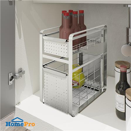 ชั้นวางของใต้ซิงค์สเตนเลส 2 ชั้น KECH PANEL ไซซ์ S_2