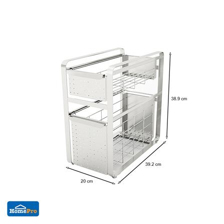 ชั้นวางของใต้ซิงค์สเตนเลส 2 ชั้น KECH PANEL ไซซ์ S_3