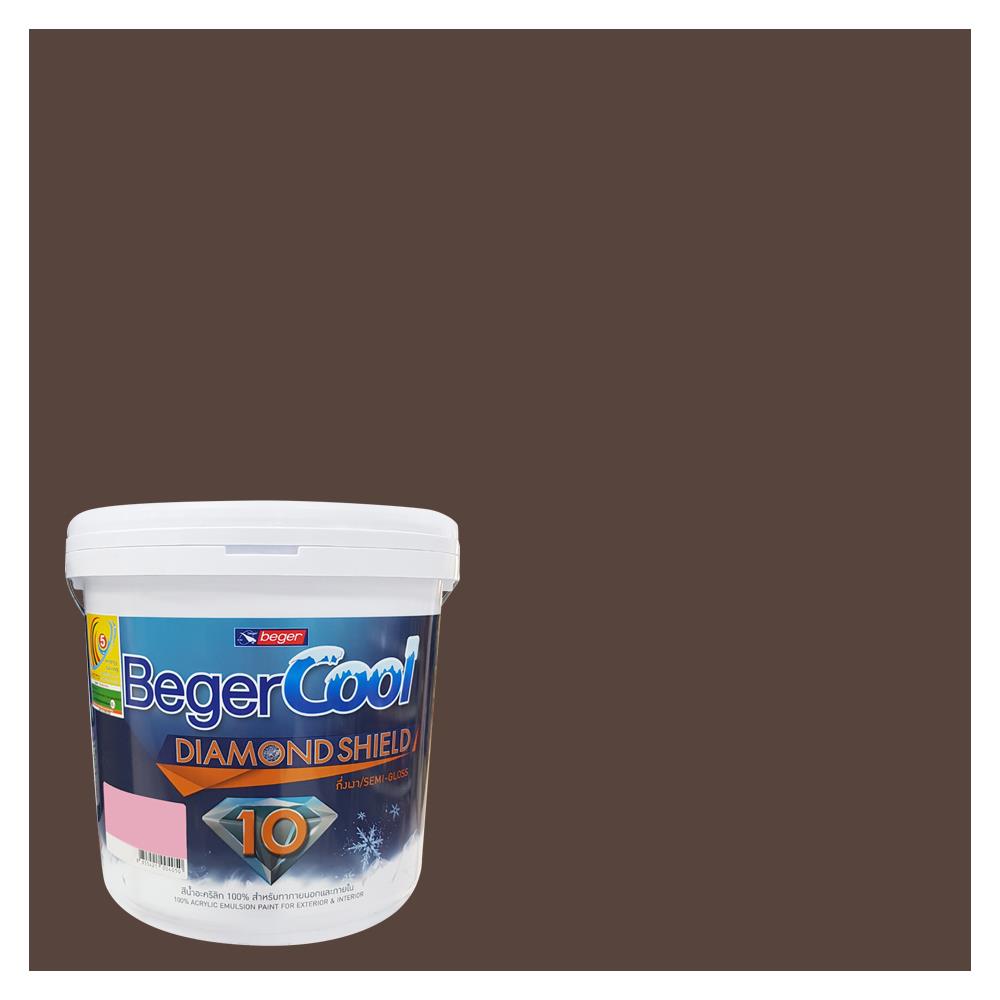 สีน้ำทาภายนอก BEGER COOL DIAMONDSHIELD 10 สี COLOMBIAN COFFEE #185-6 กึ่งเงา 9 ลิตร