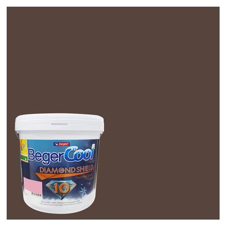 สีน้ำทาภายนอก BEGER COOL DIAMONDSHIELD 10 สี COLOMBIAN COFFEE #185-6 กึ่งเงา 9 ลิตร_0