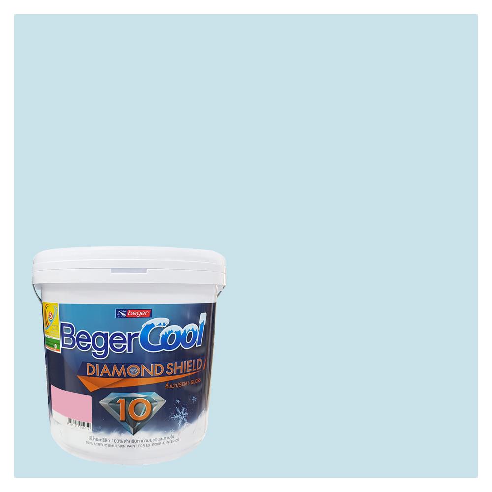 สีน้ำทาภายนอก BEGER COOL DIAMONDSHIELD 10 #032-2 สี BEAUTIFUL DAY กึ่งเงา 9 ลิตร
