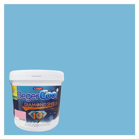 สีน้ำทาภายนอก ชนิดกึ่งเงา BEGER COOL DIAMONDSHIELD 10 034-4 สี BRISK BAY 9 ลิตร_0