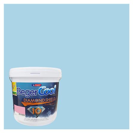 สีน้ำทาภายนอก BEGERCOOL DIAMONDSHIELD 10 #032-3 สี BIKINI BAY กึ่งเงา 9 ลิตร_0