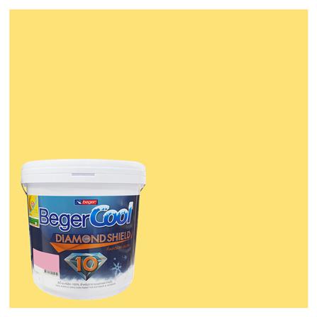สีน้ำทาภายนอก ชนิดกึ่งเงา BEGER COOL DIAMONDSHIELD 10 087-5 สี YELLOW ROSE 9 ลิตร_0