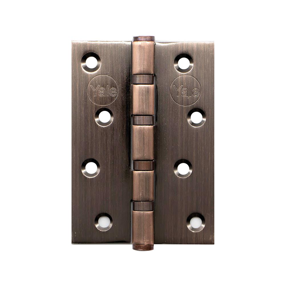 บานพับ 4X3 นิ้ว X 2 มม. YALE EHIAC4320BB สีทองแดงรมดำ (แพ็ก 3 ชิ้น)