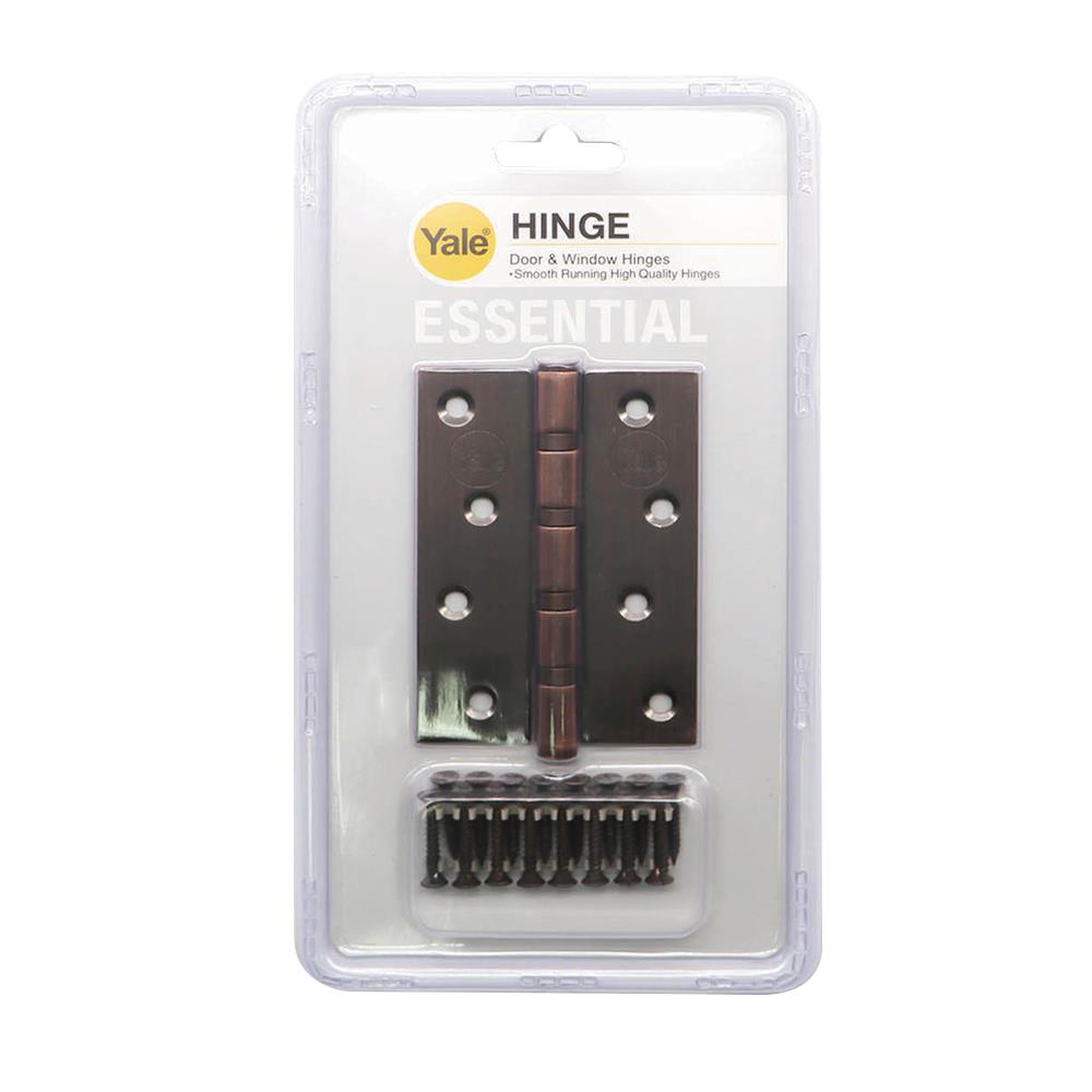 บานพับ 4X3 นิ้ว X 2 มม. YALE EHIAC4320BB สีทองแดงรมดำ (แพ็ก 3 ชิ้น)