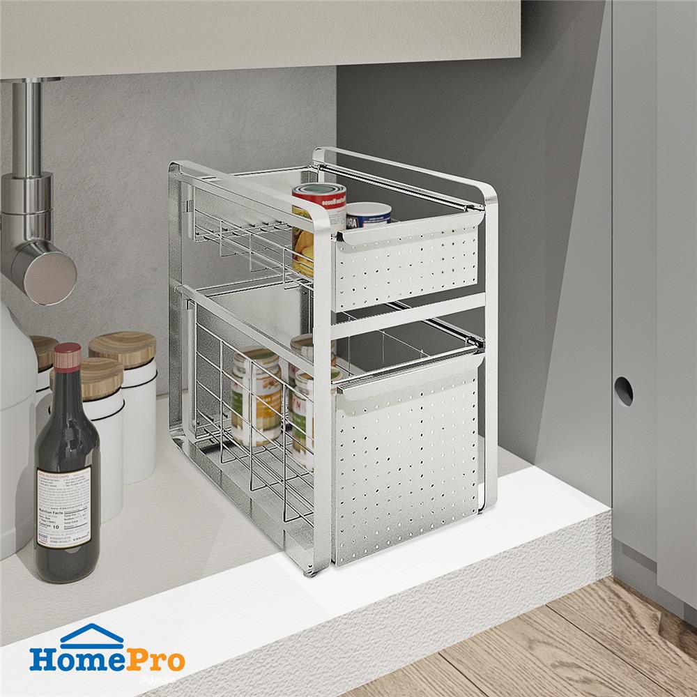 ชั้นวางของใต้ซิงค์สเตนเลส 2 ชั้น KECH PANEL ไซซ์ L