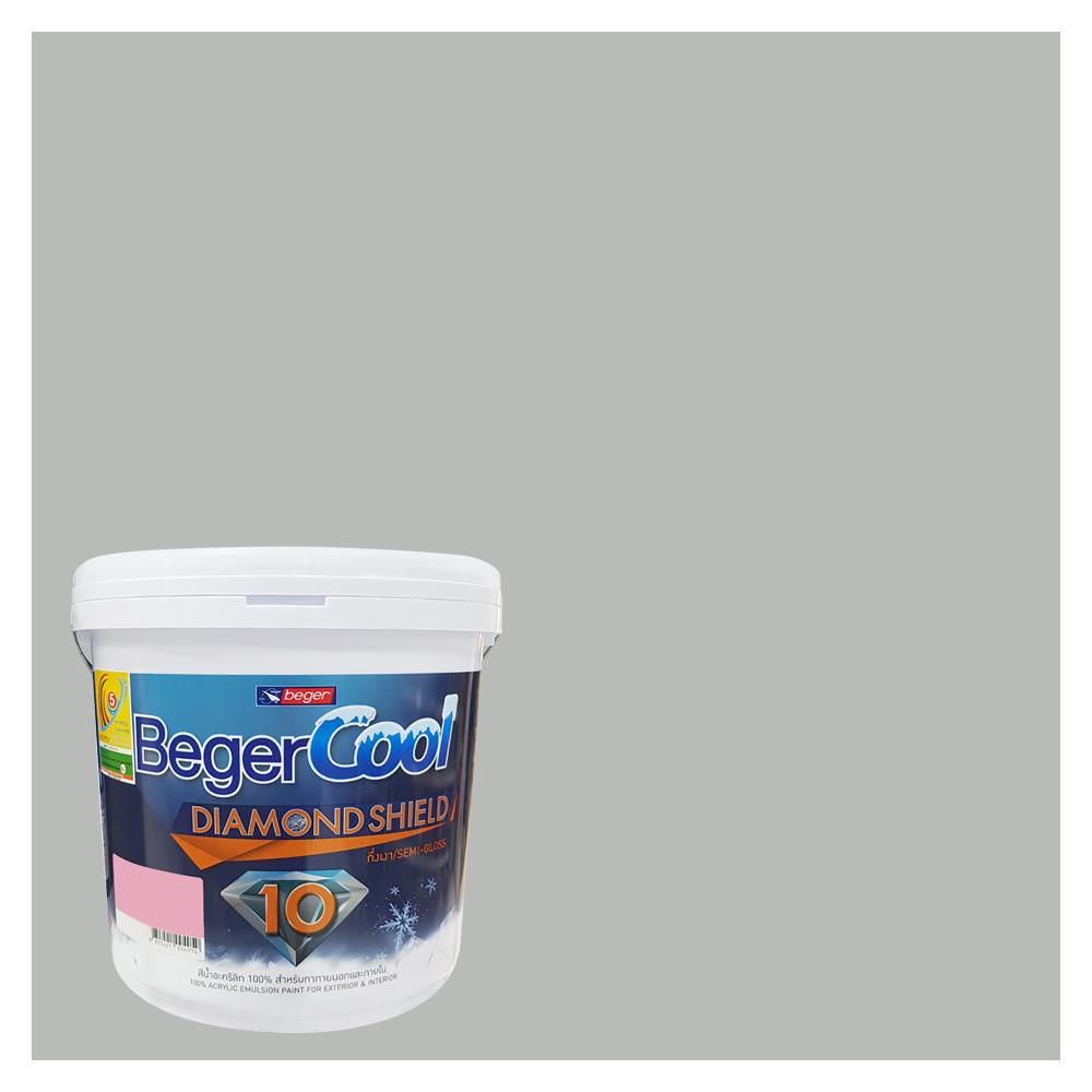 สีน้ำทาภายนอก ชนิดกึ่งเงา BEGER COOL DIAMONDSHIELD 10 139-3 สี SLIP OF SILVER 9 ลิตร