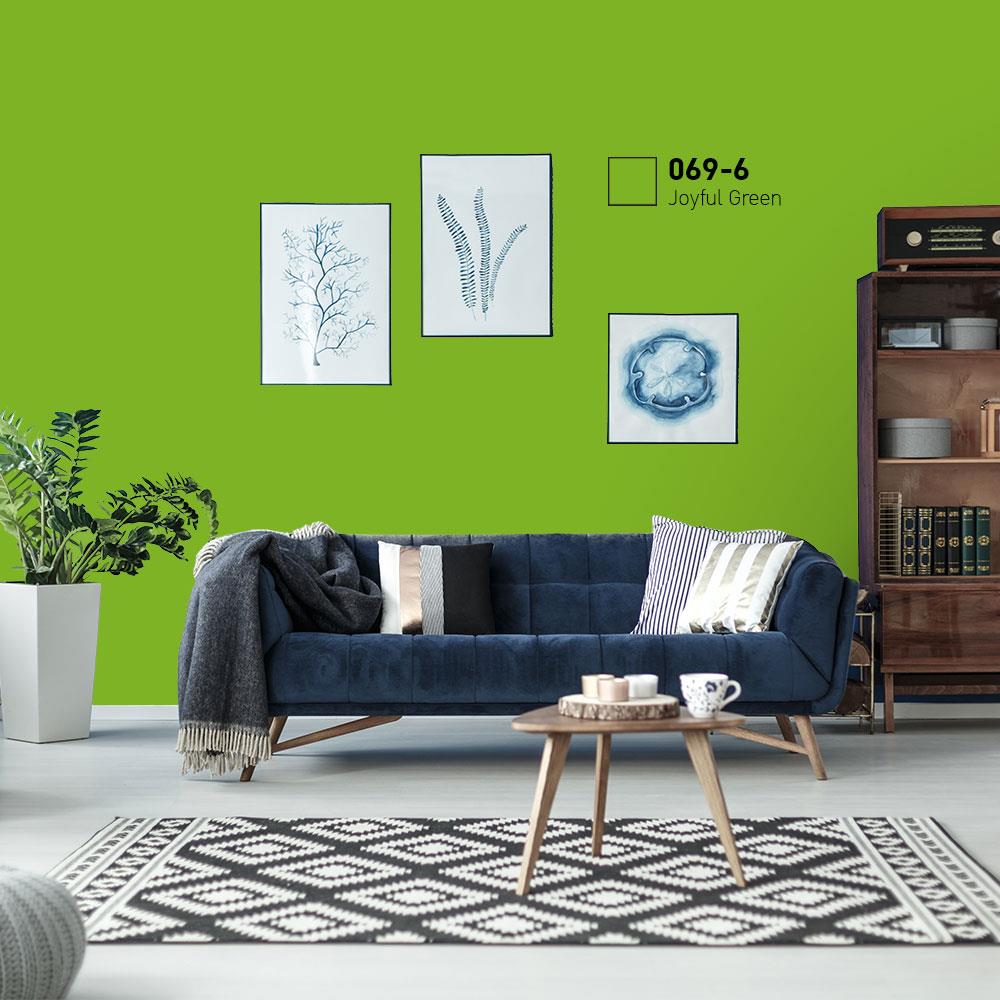 สีน้ำทาภายนอก ชนิดกึ่งเงา BEGER COOL DIAMONDSHIELD 10 069-6 สี JOYFUL GREEN 9 ลิตร