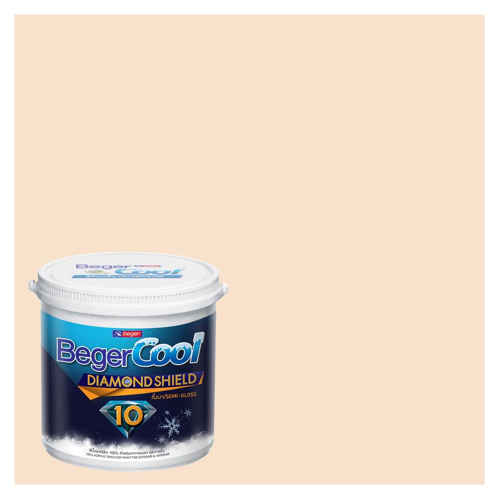 สีน้ำทาภายนอก ชนิดกึ่งเงา BEGERCOOL DIAMONDSHIELD 10 103-2 สี ICE CREAM SOCIAL 9 ลิตร