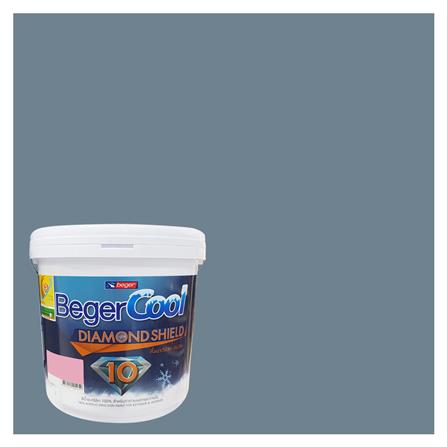 สีน้ำทาภายนอก ชนิดกึ่งเงา BEGERCOOL DIAMONDSHIELD 10 137-5 สี BARBIAON BLUE 9 ลิตร_0