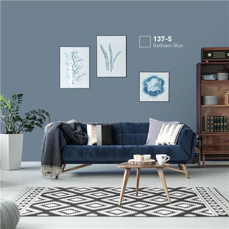 สีน้ำทาภายนอก ชนิดกึ่งเงา BEGERCOOL DIAMONDSHIELD 10 137-5 สี BARBIAON BLUE 9 ลิตร_1