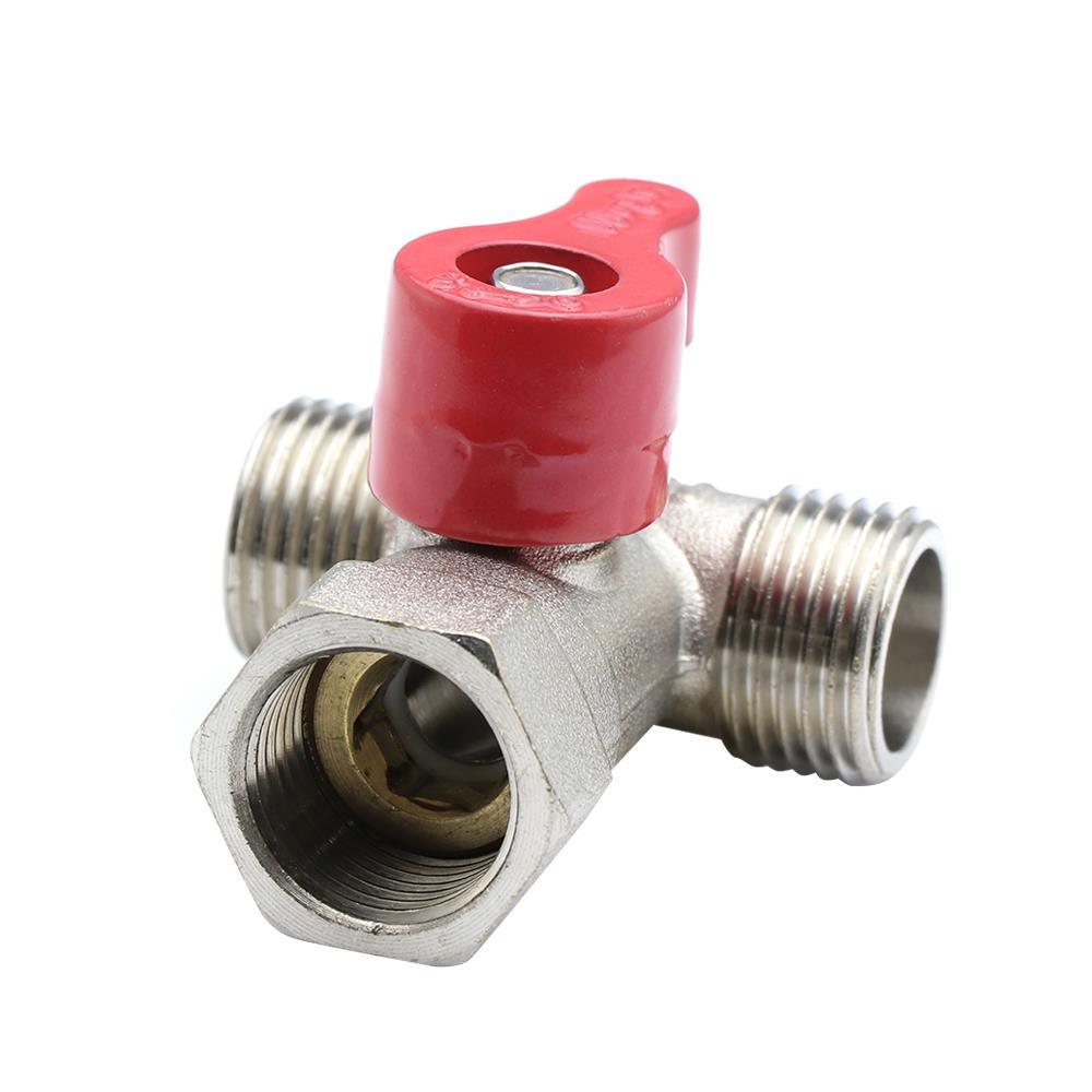 มินิบอลวาล์วสามทาง DEXZON MALE/FEMALE/MALE 1/2 นิ้ว