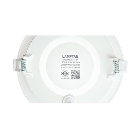 ดาวน์ไลท์ LED LAMPTAN ULTRA SLIM PC 8 นิ้ว 18 วัตต์ WARM WHITE สีขาว_7