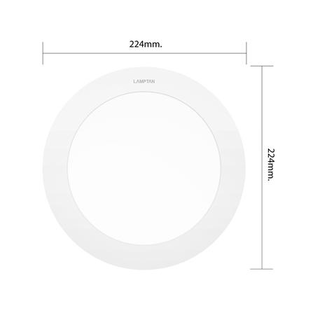 ดาวน์ไลท์ LED LAMPTAN ULTRA SLIM PC 8 นิ้ว 18 วัตต์ WARM WHITE สีขาว_6