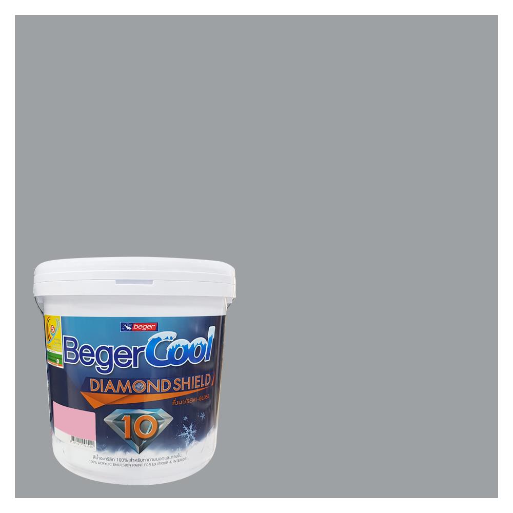 สีน้ำทาภายนอก ชนิดกึ่งเงา BEGERCOOL DIAMONDSHIELD 10 139-4 สี SILVER WOOD 9 ลิตร