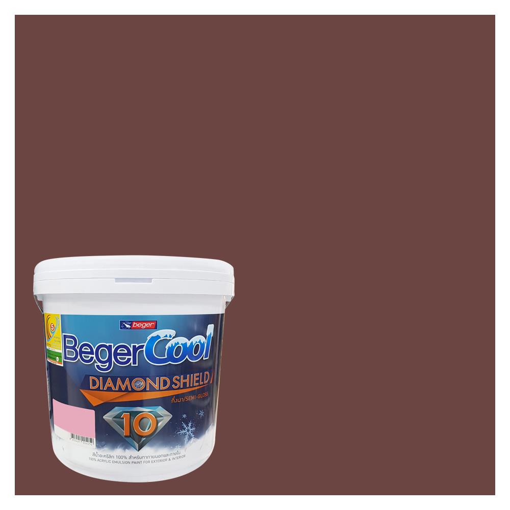 สีน้ำทาภายนอก BEGERCOOL DIAMONDSHIELD 10 #183-6 สี REDWOOD VALLEY กึ่งเงา 9 ลิตร
