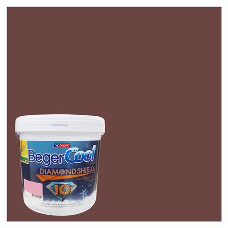 สีน้ำทาภายนอก BEGERCOOL DIAMONDSHIELD 10 #183-6 สี REDWOOD VALLEY กึ่งเงา 9 ลิตร