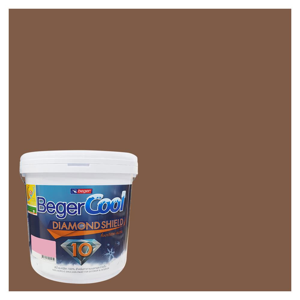 สีน้ำทาภายนอก BEGERCOOL DIAMONDSHIELD 10 #176-6 สี REALLY RAISIN กึ่งเงา 9 ลิตร