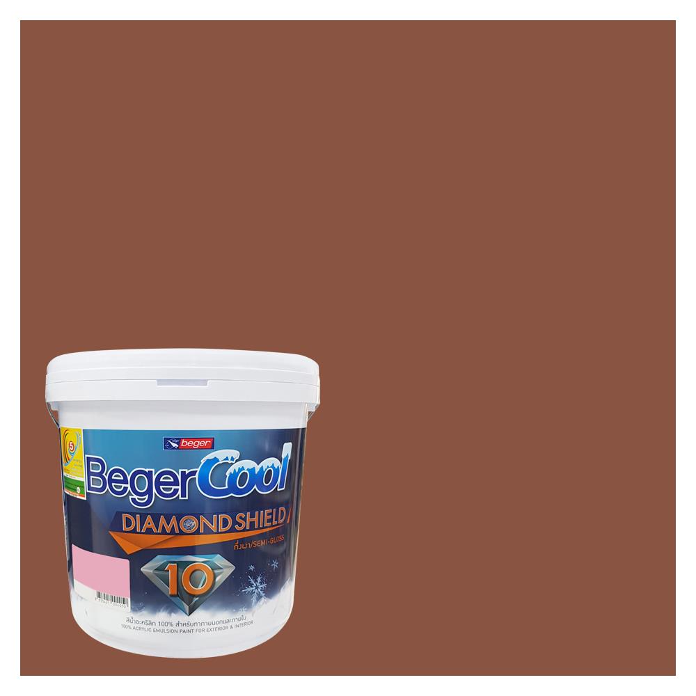 สีน้ำทาภายนอก BEGERCOOL DIAMONDSHIELD 10 #180-6 สี PENNIES FROM HEAVEN กึ่งเงา 9 ลิตร