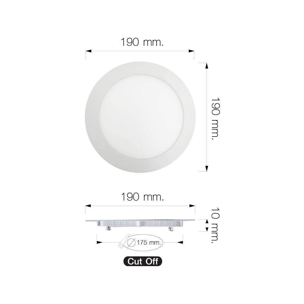 ดาวน์ไลท์ LED NAGAS ALMA SLIM 7.6 นิ้ว 16 วัตต์ WARM WHITE สีขาว