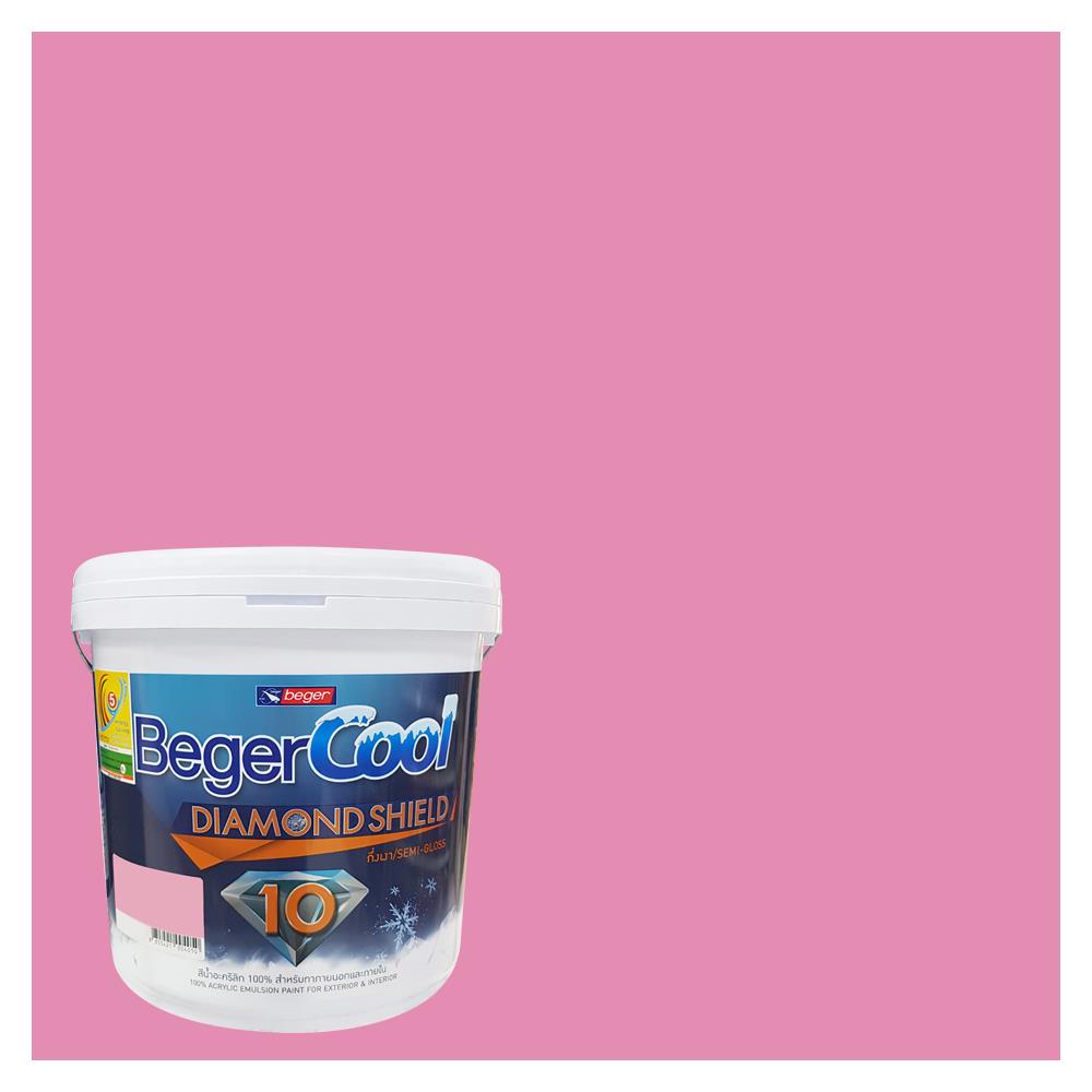 สีน้ำทาภายนอก BEGERCOOL DIAMONDSHIELD 10 #119-5 สี SWEET AMBROSIA กึ่งเงา 9 ลิตร