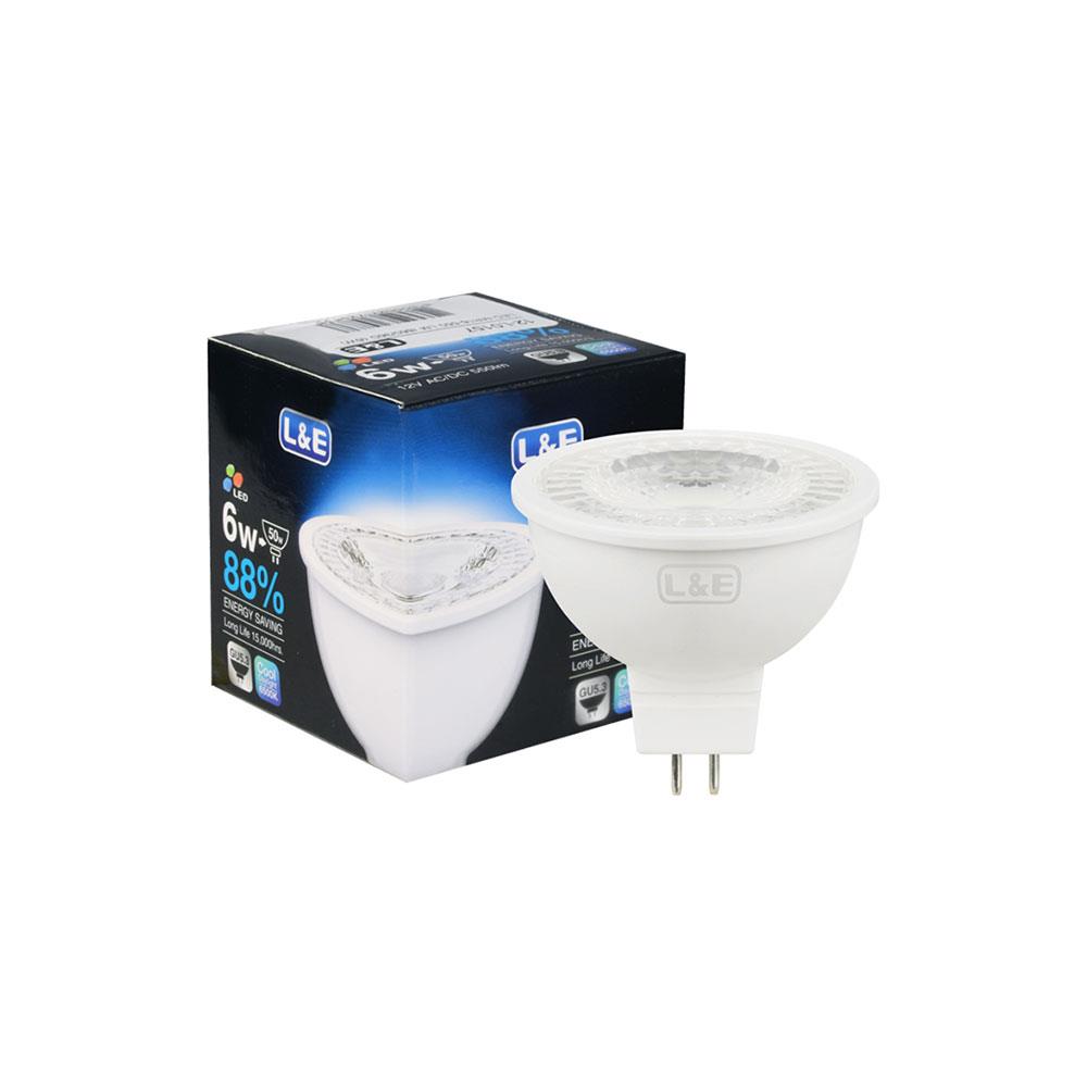 หลอด LED L&E MR16 6 วัตต์ DAYLIGHT GU5.3