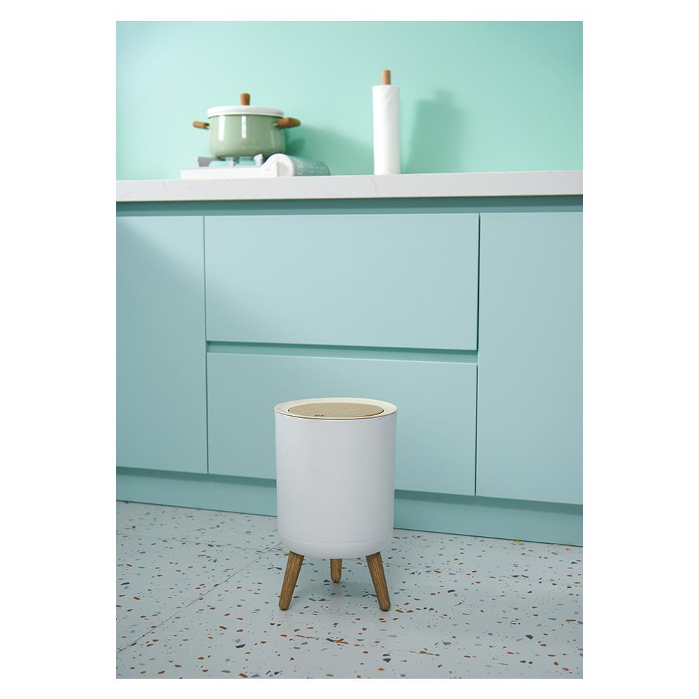 ถังขยะฝากด ACCO MIU 7 ลิตร สีขาว