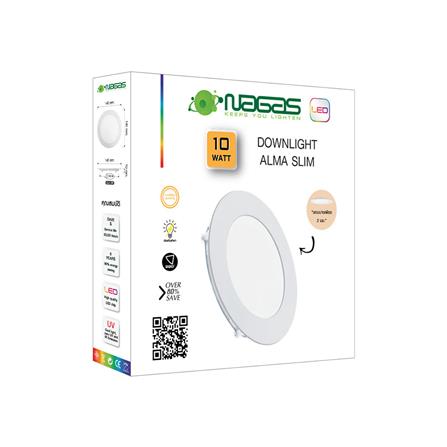 ดาวน์ไลท์ LED NAGAS ALMA SLIM 5.8 นิ้ว 10 วัตต์ WARM WHITE สีขาว_3