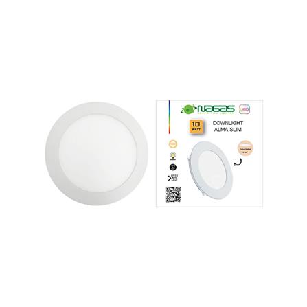 ดาวน์ไลท์ LED NAGAS ALMA SLIM 5.8 นิ้ว 10 วัตต์ WARM WHITE สีขาว_4