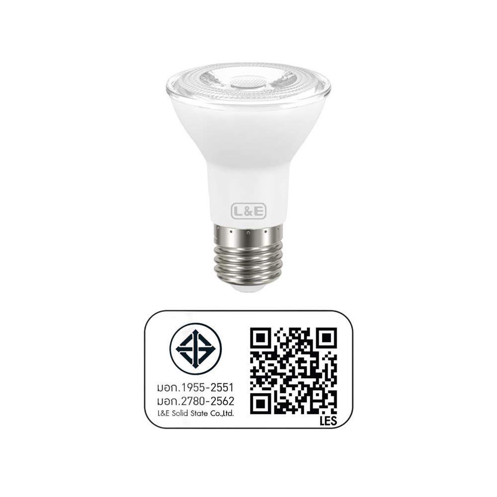 หลอด LED L&E PAR20 6 วัตต์ WARMWHITE E27