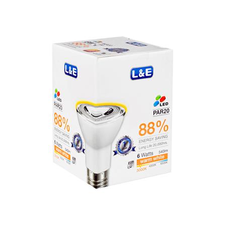 หลอด LED L&E PAR20 6 วัตต์ WARMWHITE E27_2