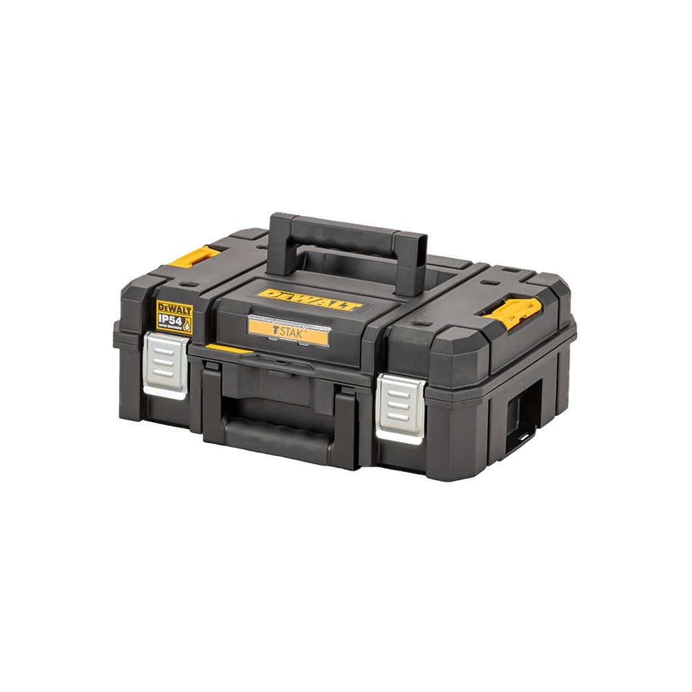 กล่องเครื่องมือด้ามจับพลาสติก DEWALT TSTAK 30 กก. สีดำ/สีเหลือง