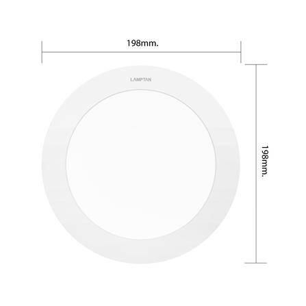ดาวน์ไลท์ LED LAMPTAN ULTRA SLIM PC 7 นิ้ว 15 วัตต์ WARM WHITE สีขาว_6